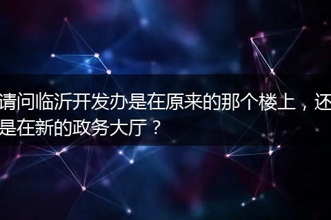 请问临沂开发办是在原来的那个楼上，还是在新的政务大厅？