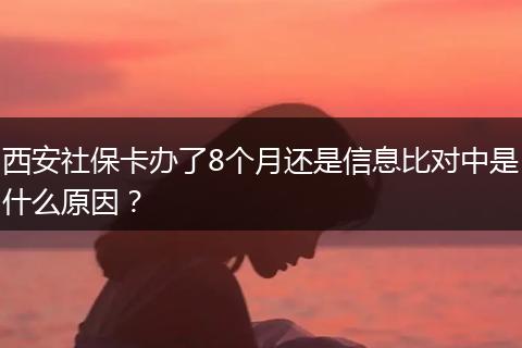 西安社保卡办了8个月还是信息比对中是什么原因？