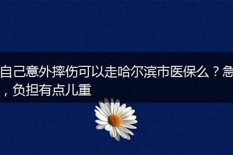 自己意外摔伤可以走哈尔滨市医保么？急，负担有点儿重