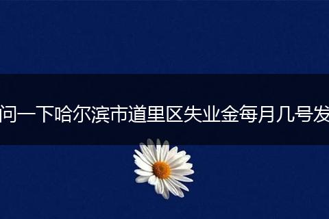 问一下哈尔滨市道里区失业金每月几号发