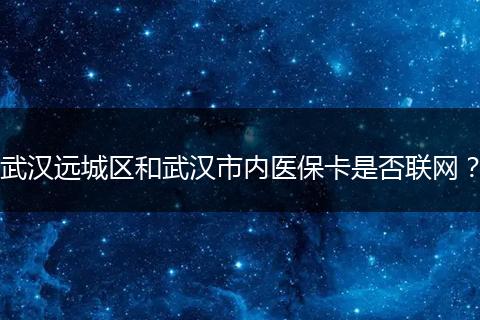 武汉远城区和武汉市内医保卡是否联网?