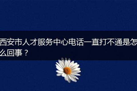 西安市人才服务中心电话一直打不通是怎么回事？