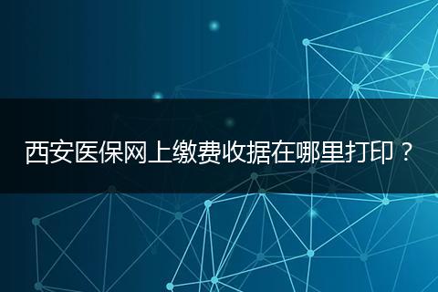 西安医保网上缴费收据在哪里打印？
