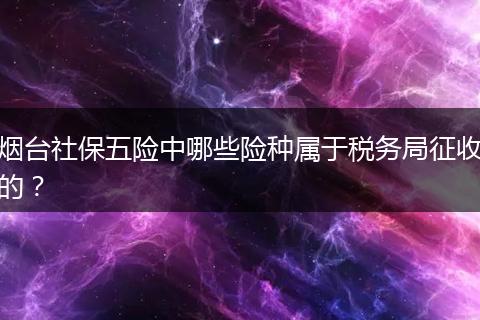 烟台社保五险中哪些险种属于税务局征收的？