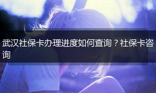 武汉社保卡办理进度如何查询？社保卡咨询