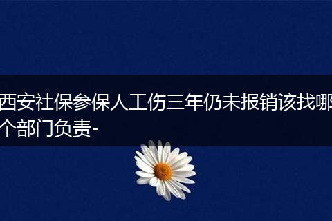 西安社保参保人工伤三年仍未报销该找哪个部门负责-