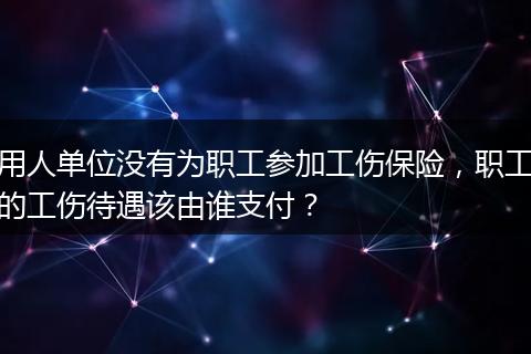 用人单位没有为职工参加工伤保险，职工的工伤待遇该由谁支付？