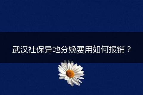 武汉社保异地分娩费用如何报销？