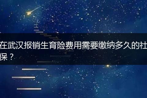 在武汉报销生育险费用需要缴纳多久的社保？