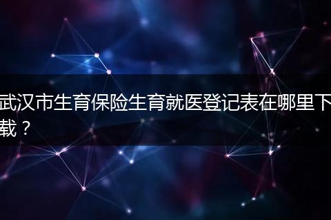 武汉市生育保险生育就医登记表在哪里下载？
