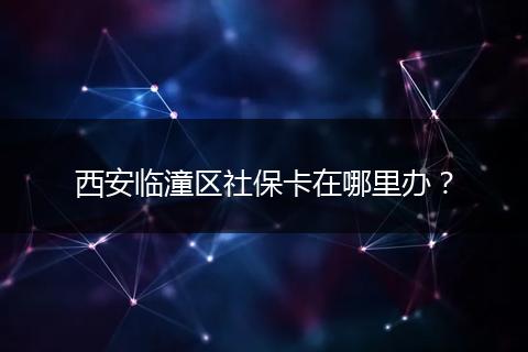 西安临潼区社保卡在哪里办？