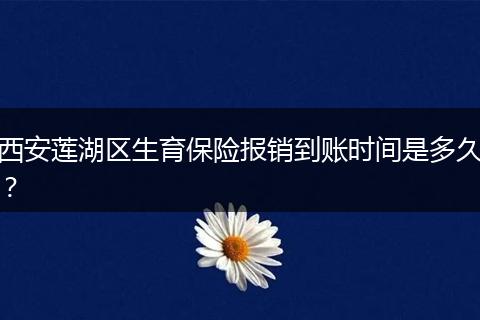 西安莲湖区生育保险报销到账时间是多久？