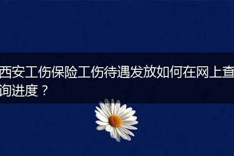 西安工伤保险工伤待遇发放如何在网上查询进度？
