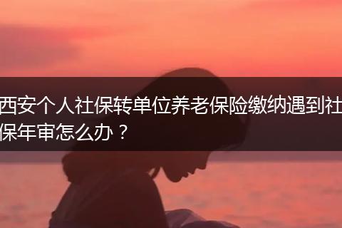 西安个人社保转单位养老保险缴纳遇到社保年审怎么办？