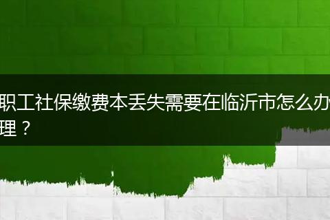 职工社保缴费本丢失需要在临沂市怎么办理？