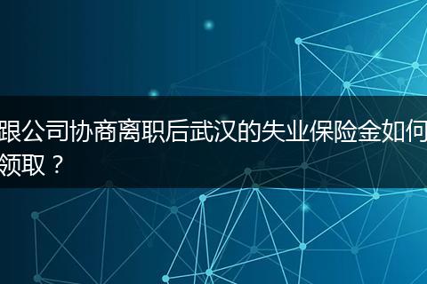跟公司协商离职后武汉的失业保险金如何领取？