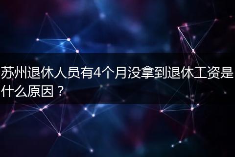 苏州退休人员有4个月没拿到退休工资是什么原因？