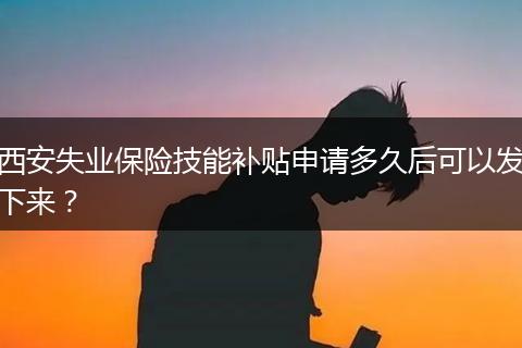 西安失业保险技能补贴申请多久后可以发下来？