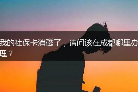 我的社保卡消磁了，请问该在成都哪里办理？
