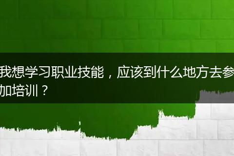 我想学习职业技能，应该到什么地方去参加培训？
