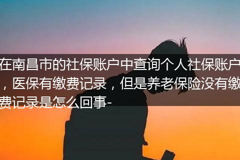 在南昌市的社保账户中查询个人社保账户，医保有缴费记录，但是养老保险没有缴费记录是怎么回事-