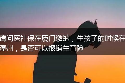 请问医社保在厦门缴纳，生孩子的时候在漳州，是否可以报销生育险