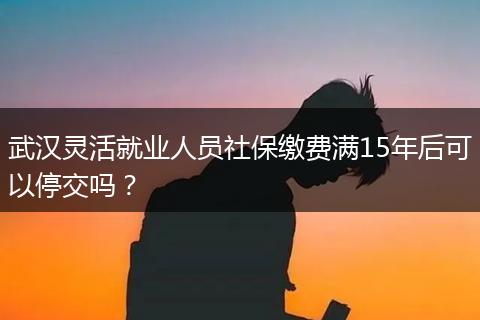 武汉灵活就业人员社保缴费满15年后可以停交吗？