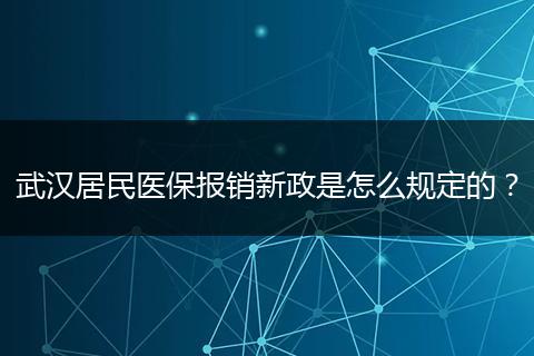 武汉居民医保报销新政是怎么规定的？