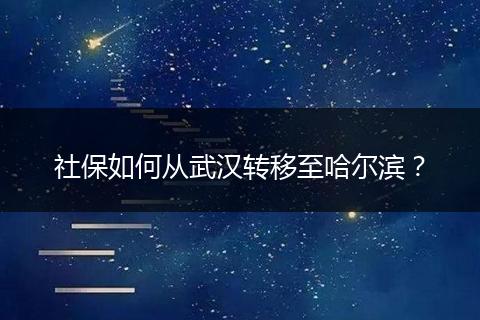 社保如何从武汉转移至哈尔滨？