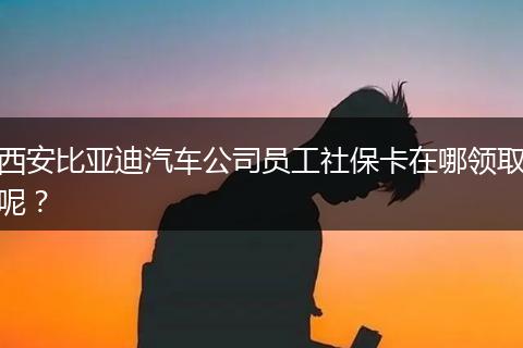 西安比亚迪汽车公司员工社保卡在哪领取呢？