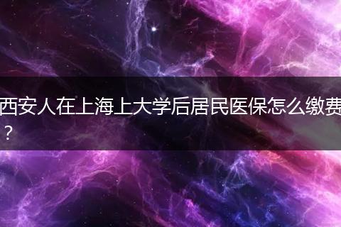 西安人在上海上大学后居民医保怎么缴费？