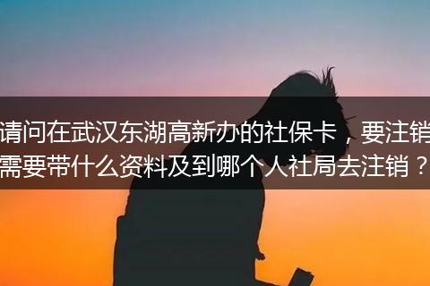 请问在武汉东湖高新办的社保卡，要注销需要带什么资料及到哪个人社局去注销？