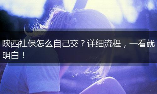 陕西社保怎么自己交？详细流程，一看就明白！