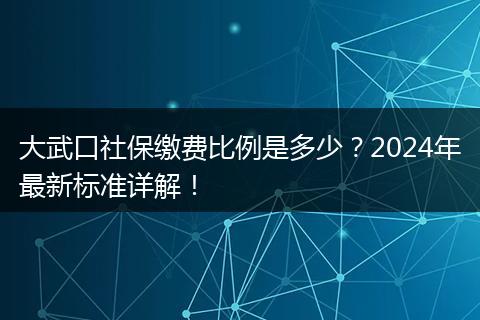 大武口社保缴费比例是多少?2024年最新标准详解!