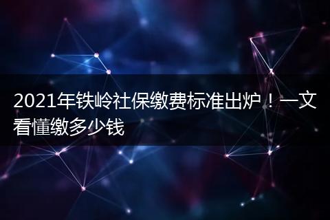 2021年铁岭社保缴费标准出炉！一文看懂缴多少钱