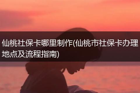 仙桃社保卡哪里制作(仙桃市社保卡办理地点及流程指南)