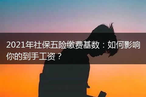 2021年社保五险缴费基数：如何影响你的到手工资？