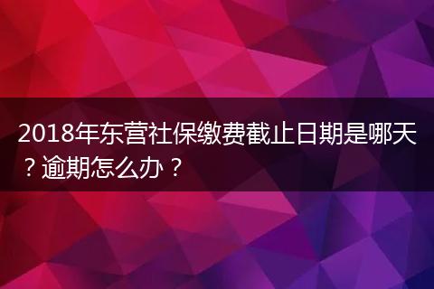 2018年东营社保缴费截止日期是哪天?逾期怎么办?