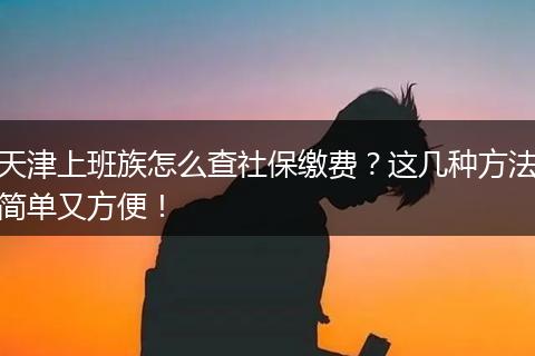 天津上班族怎么查社保缴费？这几种方法简单又方便！