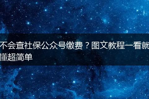 不会查社保公众号缴费？图文教程一看就懂超简单