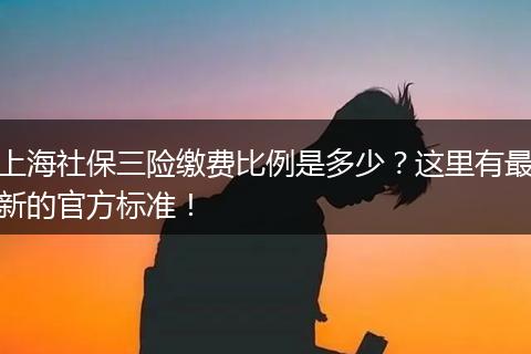上海社保三险缴费比例是多少？这里有最新的官方标准！