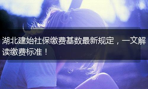 湖北建始社保缴费基数最新规定,一文解读缴费标准!