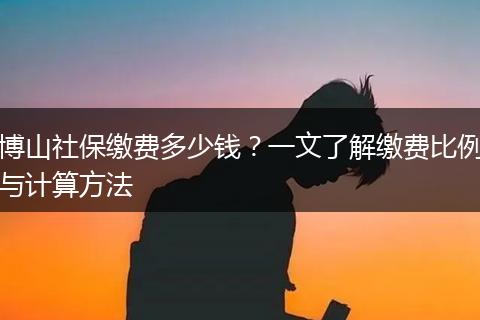 博山社保缴费多少钱？一文了解缴费比例与计算方法