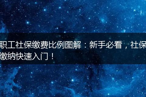 职工社保缴费比例图解：新手必看，社保缴纳快速入门！