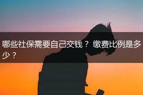 哪些社保需要自己交钱？ 缴费比例是多少？