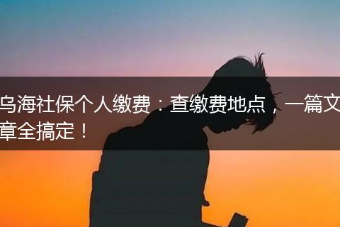 乌海社保个人缴费：查缴费地点，一篇文章全搞定！
