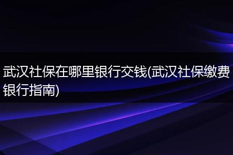 武汉社保在哪里银行交钱(武汉社保缴费银行指南)