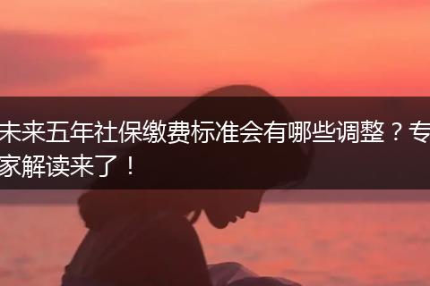 未来五年社保缴费标准会有哪些调整？专家解读来了！