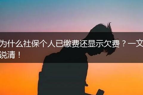 为什么社保个人已缴费还显示欠费？一文说清！