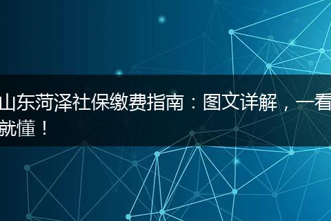 山东菏泽社保缴费指南：图文详解，一看就懂！